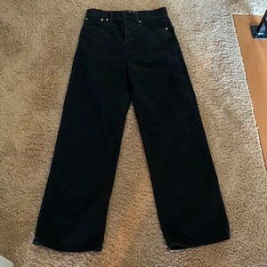 Madewell Slim Wide-leg Crop black jeans SZ 26
